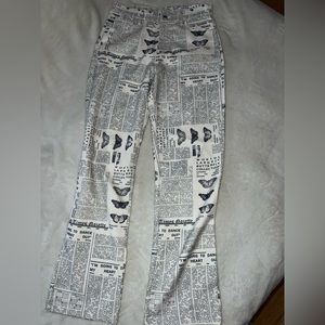Newsprint pants